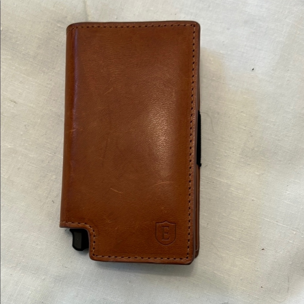 Slim Brown Leather Wallet Phone Case
